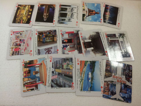 Hong Kong Scenery Design Paper Playing Card Different Design for Each Card