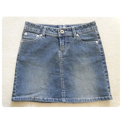Girls denim skirt with blue details
