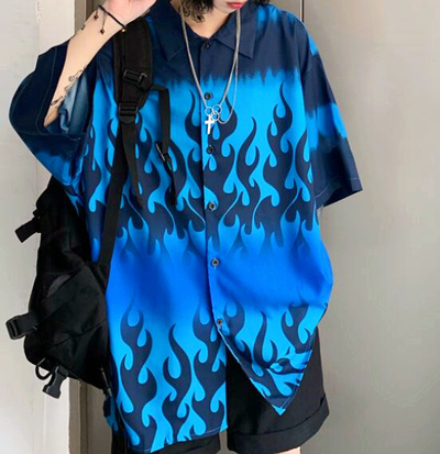 Blue Flame Oversize Blouse