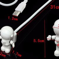 Creative LED Astronaut USB Night Light Portable Charging Book Light - Thumbnail 4