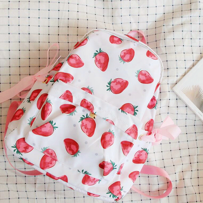 Harajuku Strawberry Waterproof Backpack