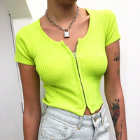 Free Shipping-NEON ZIP TOP - Thumbnail 1