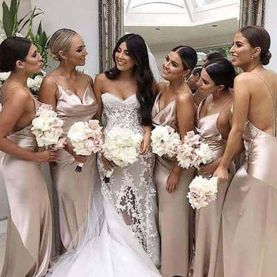 Spaghetti Straps Bridesmaid Dresses for Wedding DF001