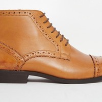 Handmade Custom Men Casual Tan Boots, ankle high Mens Stylish genuine Leather boots - Thumbnail 1