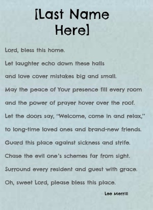 God Bless This Home Prayer Gift