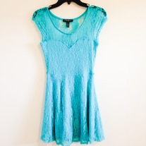 Aqua Blue Lace Dress S/S