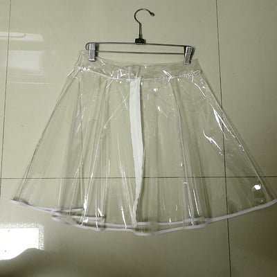 Harajuku clear crystal pvc skirt