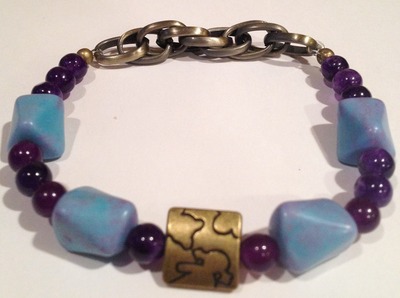 Ball & Chain "Cotton Berry" bracelet