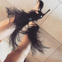 Super Hot Black Feather Back Open Toe Women Sandals Concise Style Ladies Lace Up High Heels Fashion Gladiator Sandals G-2982-3