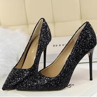 Shinning Crystal Pointed Toe High Stiletto Heels Prom Shoes G-2983 - Thumbnail 3