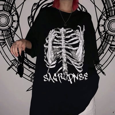 Harajuku Skeleton Printed Tee