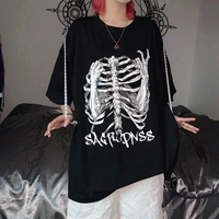 Harajuku Skeleton Printed Tee - Thumbnail 2