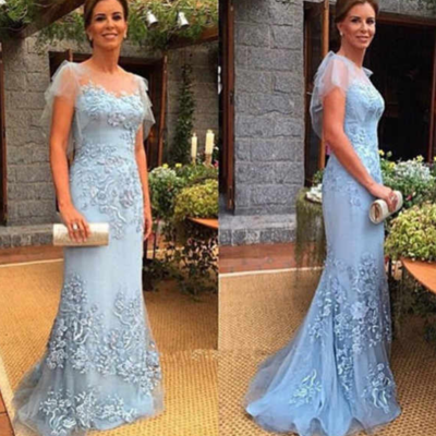 Mermaid mother of the bride dresses with appliques lace ed001 - Thumbnail 4