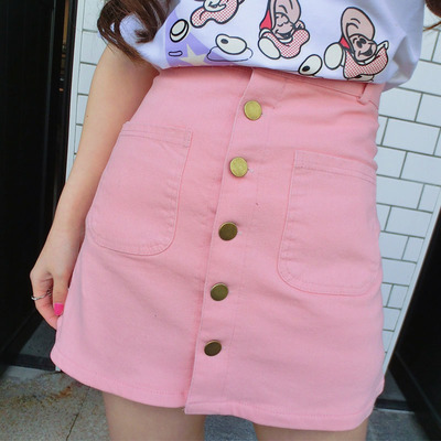 Harajuku sweet love back hollow polo shirt short-sleeved t-shirt / skirt