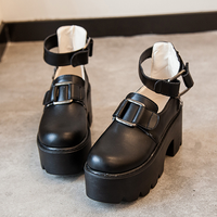 Black Punk Platform Shoes  - Thumbnail 3