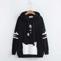 Cartoon New cute cat hoodie - Thumbnail 3