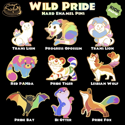 Wild pride enamel pins
