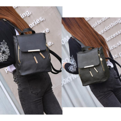 PU Leather Sturdy Student Backpacks
