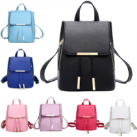 PU Leather Sturdy Student Backpacks - Thumbnail 1
