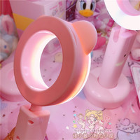 Kawaii rabbit raging table lamp night light LED tricolor fill light student eye protection charging lamp - Thumbnail 3