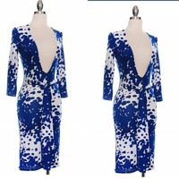 dotted blue dress - Thumbnail 1