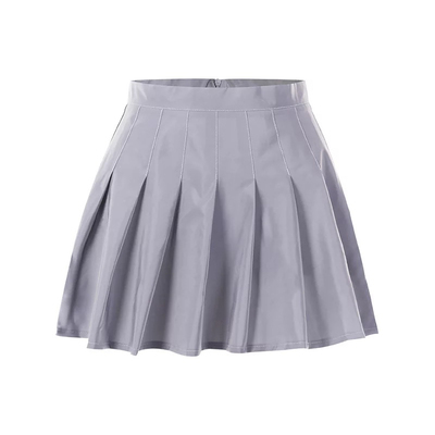 New reflective skirt zippered pleated skirt