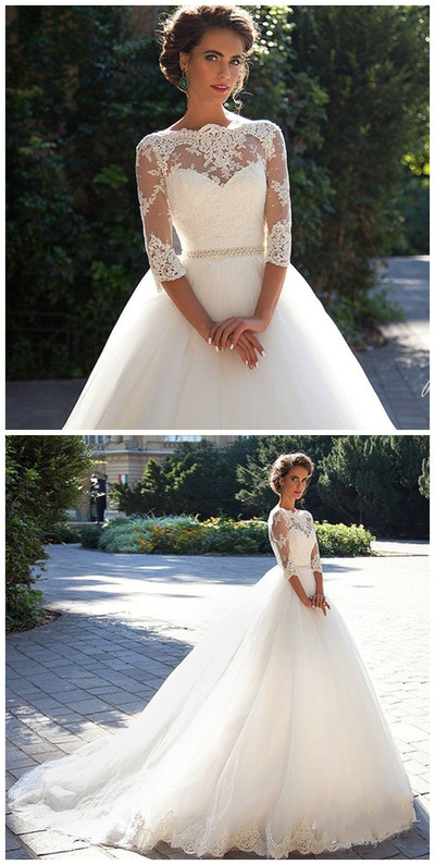 New White/Ivory Wedding Dress Lace Bridal Gown wedding gowns,21