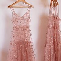 Sexy new fashion star prom dress no lining , pink tulle prom gown,26 - Thumbnail 1