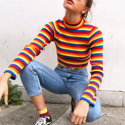 Rainbow knitted jumper - Thumbnail 4