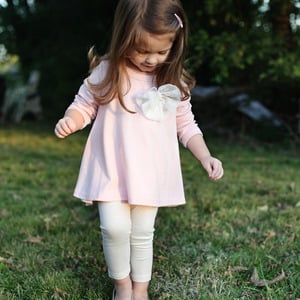 Light Pink Twirl Dress with Flower