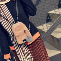 Corduroy Mini Rucksack Backpack - Thumbnail 3