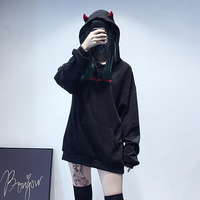 Harajuku Ghost Dark Devil Hoodie - Thumbnail 2