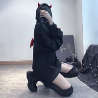 Harajuku Ghost Dark Devil Hoodie - Thumbnail 4