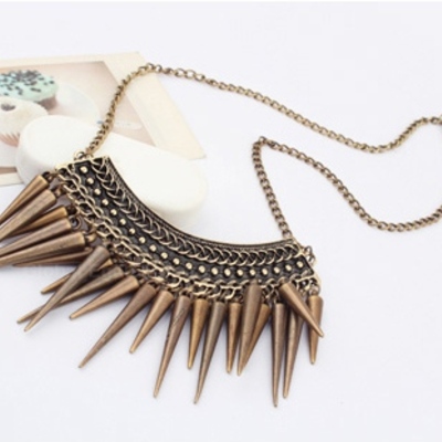 Spikey tassel necklace