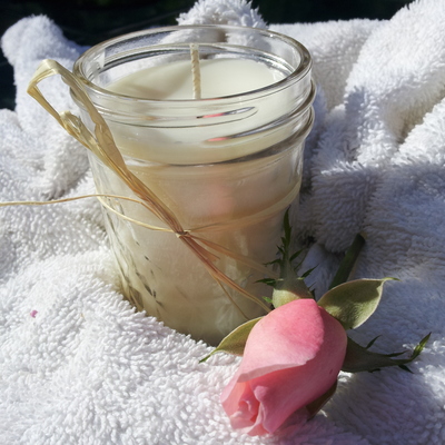 Fresh cut rose cottage jar lite