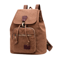 Solid Color Large Capacity Backpack School Bag - Thumbnail 1