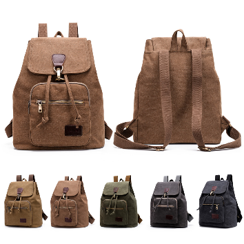 Solid Color Large Capacity Backpack School Bag