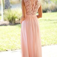 A-Line/Princess Scoop Sleeveless Applique Floor-Length Chiffon Dresses,42 - Thumbnail 1