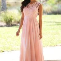 A-Line/Princess Scoop Sleeveless Applique Floor-Length Chiffon Dresses,42 - Thumbnail 2