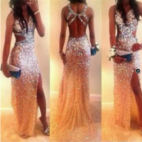 Long Open Back Gorgeous Sparkly Unique Most Popular Evening Prom Dresses Online,56 - Thumbnail 1