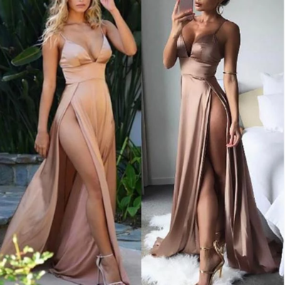 2019 cheap spaghetti straps side split simple modest sexy prom dresses, evening dresses,57