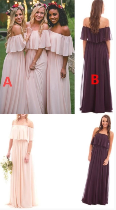 Off Shoulder Chiffon Cheap Popular New Simple Bridesmaid Dress, dress for wedding guest ,60
