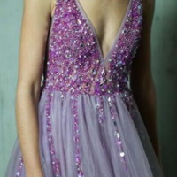 2019 Charming Deep V-Neck Tulle New Arrival Party Cocktail Evening Long Prom Dresses Online,62 - Thumbnail 3