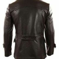 German Submariner WW2 Vintage Black Real Leather Jackets Coats Men's  - Thumbnail 1