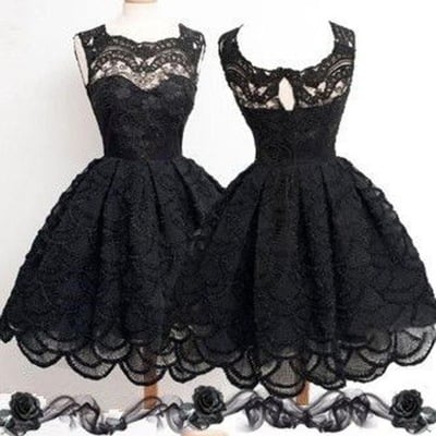Vintage black homecoming dresses prom dress - Thumbnail 4
