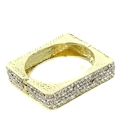 Blinged out square bangle