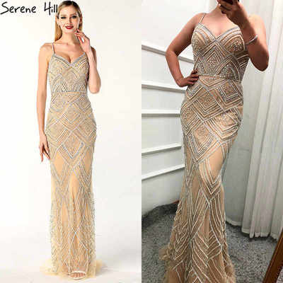 Dubai new luxury sexy sleeveless evening dresses mermaid diamond beading mermaid evening gowns 2019,80