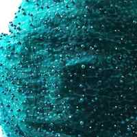 Blue Evening Dresses Long Sleeves Mermaid Lace Pearls Sexy Women Arabic Formal Party Prom Gown,87 - Thumbnail 3