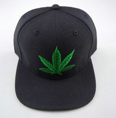 Weed Logo Snapback Hat By Deadline Black Color