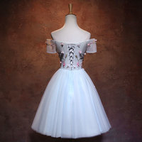Cute tulle applique short prom dress, homecoming dress - Thumbnail 3